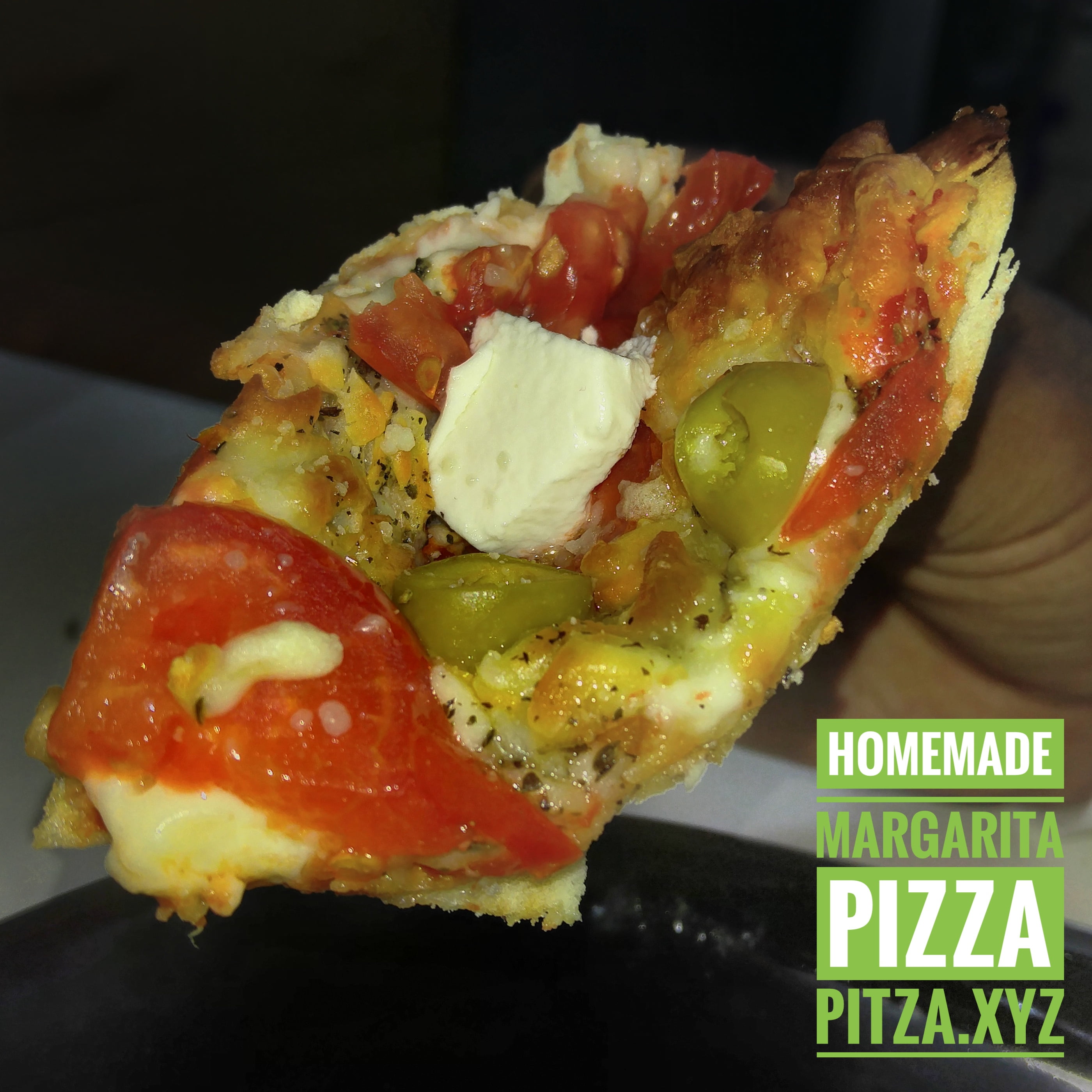 Margherita pita bread pizza