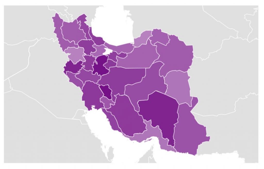 نقشه جستجوی نذری در ایران